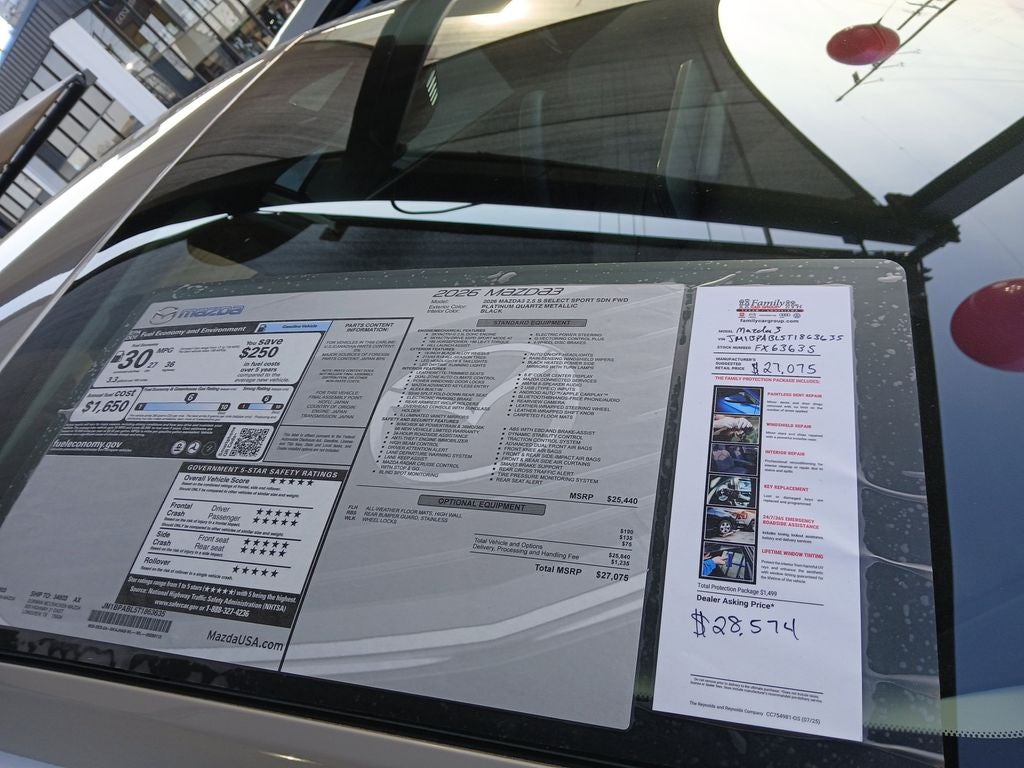 2026 Mazda Mazda3 Sedan 2.5 S Select Sport Base