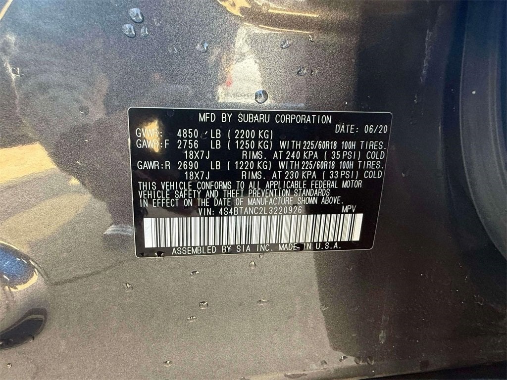 2020 Subaru Outback Limited