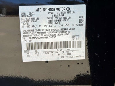 2022 Lincoln Nautilus Standard